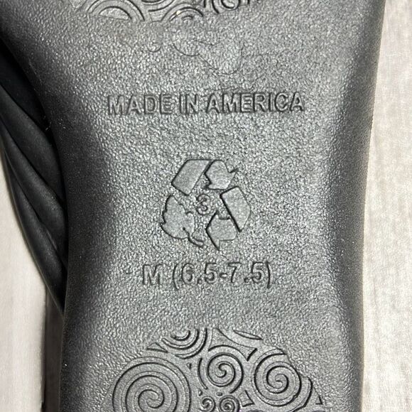 Okabashi Women's Made in America Slip On Slide Venice Black Sandal Size 6.5-7.5 - Picture 3 of 5